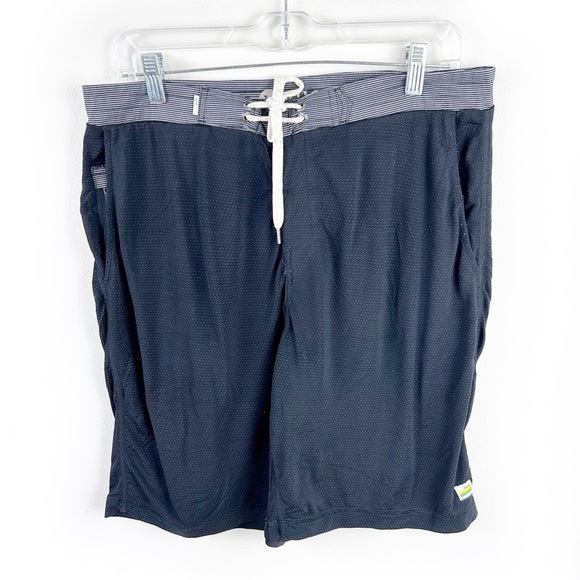 Men's Black Drawstring Shorts - Picture 2 of 14